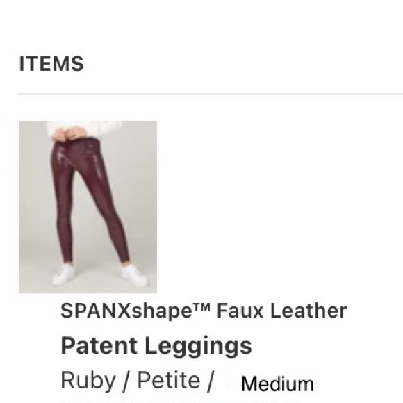 Spanx Shape Faux Leather patent leggings - Picture 7 of 7